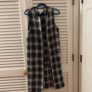 BCBGeneration Tweed Textured Long Vest